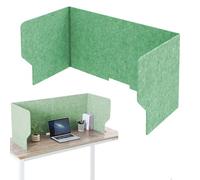 WORDFUN Séparateur De Bureau, 60 80 100 120cm Cloison De Separation en Polyester Portable, Panneau De Confidentialité De Table, Léger Et Portable, pour Classe, Bureau, Bibliothèque(Green,100cm)