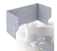 WORDFUN Séparateur De Bureau Portable, 60/80/100/120cm Cloison De Separation RéDuire Le Bruit, Desk Divider, Panneau Separation en Polyester, pour Bureaux Écoles Et Espaces De Travail(Lightgray,60cm)