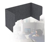 WORDFUN Séparateur De Bureau Portable, 60/80/100/120cm Cloison De Separation RéDuire Le Bruit, Desk Divider, Panneau Separation en Polyester, pour Bureaux Écoles Et Espaces De Travail(Darkgray,60cm)