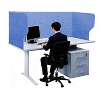 WORDFUN Séparateur De Confidentialité De Table, RéDuire Le Bruit, Cloison Acoustique De Bureau Feutre, Léger Et Portable, Cloison De Separation, pour L'école, Le Bureau, La Bibliothèque(SkyBlue,80cm)