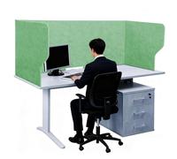 WORDFUN Séparateur De Confidentialité De Table, RéDuire Le Bruit, Cloison Acoustique De Bureau Feutre, Léger Et Portable, Cloison De Separation, pour L'école, Le Bureau, La Bibliothèque(Green,60cm)