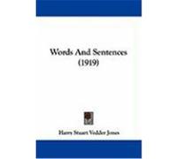 Words and Sentences (1919) Jones, Harry Stuart Vedder (Auteur)