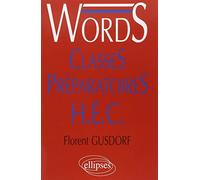 Words, médiascopie du vocabulaire anglais. Classes Préparatoires H.E.C.