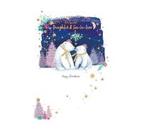 Words 'n' Wishes Carte de Noël « Daughter & Son In Law » avec deux ours polaires, multicolore, 22 x 15,8 cm