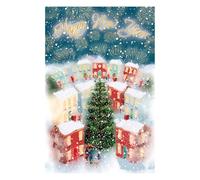 Words 'n' Wishes Carte de Noël Happy New Year avec grand sapin de Noël, multicolore, 20,3 x 13,4 cm