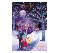 Words 'n' Wishes Carte de Noël Mum & Dad Couple Walking To House In The Woods Multicolore 22 x 15,8 cm