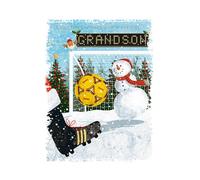 Words 'n' Wishes Carte de Noël pour petit-fils Père Noël jouant au football, multicolore, 19,7 x 14,9 cm