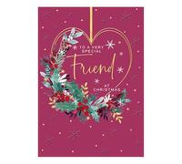 Words 'n' Wishes Special Friend Carte de Noël Motif cœur et feuillage Multicolore 22 x 15,8 cm