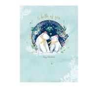 Words 'n' Wishes Two Of You Two Cute Polar Bear Carte de Noël Multicolore 19,7 x 14,9 cm