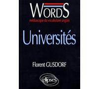 WORDS UNIVERSITES.: médiascopie du vocabulaire anglais