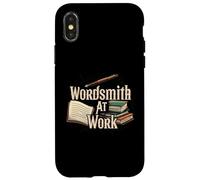 Wordsmith at Work Vintage Writer & Author Pen Book Lover Coque pour iPhone X/XS