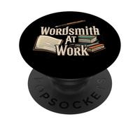 Wordsmith at Work Vintage Writer & Author Pen Book Lover PopSockets PopGrip Adhésif