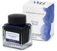 Wordsworth And Black Fountain Pen Ink Bottle (30 Ml) Édition Premium De Luxe,[Royal Blue] Encre Pour Stylo Plume En Bouteille ; Bouteille Au Design Classique,Écoulement Fluide 50 Ml