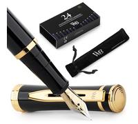 Wordsworth & Black Coffret stylo-plume, plume extra-fine, noir