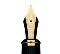 Wordsworth & Black Majesti Plume de rechange - Pointe extra fine - Doré - 1 boîte en papier