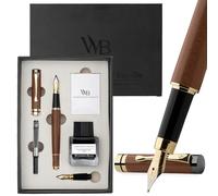 Wordsworth & Black Stylo Plume en Bois de Bambou, Plume M + EF