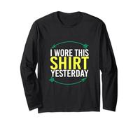 Wore This Yesterday - Vêtements recyclés Amusants, Save The Earth Manche Longue