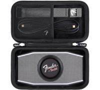 worfty Étui pour enceinte Bluetooth portable Teufel Fender x Rockster Go 2, étui de rangement en EVA de grande capacité avec câble, sangle et mini espace de rangement, étui uniquement