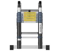 WORHAN® Echelle 5m Télescopique Aluminium Anodisé Modulable Pliable Polyvalente Escabeau Solide 500cm K5