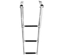 WORHAN Échelle télescopique en Acier Inoxydable de 3 marches Pliable pour Piscine pour Bateau pour Ponton ML200