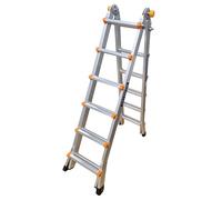 WORHAN Échelle télescopique en aluminium - 562 cm - Échelle pliante - Échelle simple - Extensible - Multifonction - L6H