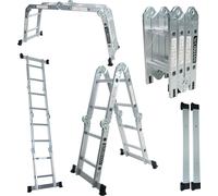 Worhan® Multipurpose Ladder Escabeau 205Cm Aluminium Ladder 2.5M KS2.5