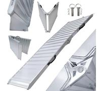 WORHAN® Rampe de Chargement 400kg Robuste Rigidité Extrême Pliable Valise Alu Fauteuil Roulant Moto Scooter Transport Évènement Flight Case Large Plate-Forme Ultra Antidérapante 225cm HR225