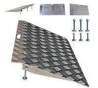 WORHAN Rampe de Seuil 300kg Rigide pour Fauteuil Roulant Chargement Plateforme Hauteur Variable Réglable Surface Antidérapante Aluminium Anodisé 1TR70