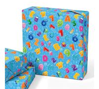 woric Lot de 6 feuilles de papier cadeau pour la rentrée des classes - 50 x 70 cm - Papier cadeau pour la rentrée scolaire - Pour garçons et filles - Décoration de rentrée scolaire