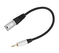 worien 0,3 MèTres 3,5 Mm Mâle Jack Jack Une 3 Broches Câble XLR StéRéO Câble StéRéO ProtéGé pour Enregistrement Audio de Microphone