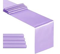 worien Paquet de 5 Chemins de Table en Satin 12 X 108 Pouces de Long, Chemins de Table Lavande pour Mariage, FêTes d'anniversaire, DéCorations de Banquets