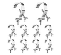 worien Pince en C pour Ferme 1,18-2 Pouces, Paquet de 10 Pinces pour Ferme pour Lumières de Scène, Adaptée pour Tube de 30 à 50 mm de Diamètre Extérieur, Charge de 55 Lb, Pince en C pour Éclairage DJ