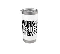 Work Besties Forever Cute Friendship for Colworkers Gobelet isotherme en acier inoxydable double paroi