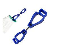 Work Glove Grabber - Anti-Loss Double Clip Holder Grip, Robust Belt Loop Attachment Clamping, 122mm X 31mm X 17mm + Easy Open System, High Strength ABS Polymer - For Construction & Gardening