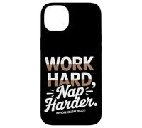 Work Hard Nap Harder Politique officielle de vacances Fête du travail Coque pour iPhone 14 Plus