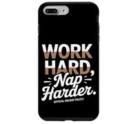 Work Hard Nap Harder Politique officielle de vacances Fête du travail Coque pour iPhone 7 Plus/8 Plus
