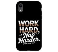 Work Hard Nap Harder Politique officielle de vacances Fête du travail Coque pour iPhone XR