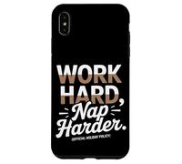 Work Hard Nap Harder Politique officielle de vacances Fête du travail Coque pour iPhone XS Max