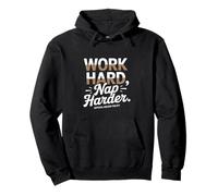 Work Hard Nap Harder Politique officielle de vacances Fête du travail Sweat à Capuche