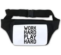 Work Hard Play Sac banane Blanc