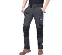 WORK IDEA Pantalon de Travail Homme Slim-Fit Stretch : Zones critiques renforcées en Cordura - élégance Robuste pour des exigences élevées