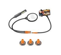 Work IQ Tools IQ Connect | Système d'accessoires mains libres avec 3 supports de banc | Comprend une loupe, une lampe de travail rechargeable et un support de téléphone portable | Accessoires d'établi