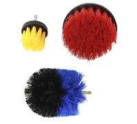 Work It by Millarco® Kit de brosses pour perceuse 3 pièces - Ø 5 cm, Ø 10 cm & brosse boule - poils en nylon, tige hexagonale, pour salle de bain, cuisine, voiture