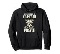 Work Like Captain Play Like Pirate Humour Funny Humour Men Women Kid Sweat à Capuche