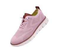 Work Shoes for Men, Lightweight Comfortable Dress Shoes for Office, Travel & Business Casual Settings (Pink,36)