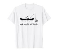 Work Smarter Not Harder Bear Fish Canoë Outdoor Funny Camp T-Shirt