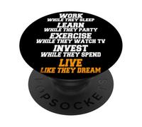 Work While They Sleep Slogan Motivation Objectifs Succès PopSockets PopGrip Adhésif