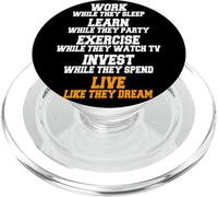 Work While They Sleep Slogan Motivation Objectifs Succès PopSockets PopGrip pour MagSafe
