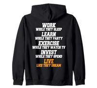 Work While They Sleep Slogan Motivation Objectifs Succès Sweat à Capuche