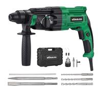 WorkBless Marteau perforateur rotatif SDS-Plus de 2,5 cm, 8 A, version filaire légère pour démolition de béton, 5 embouts SDS-Plus